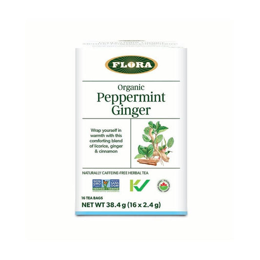 FLORA TEA PEPPERMINT GINGER - 16 TBAGS