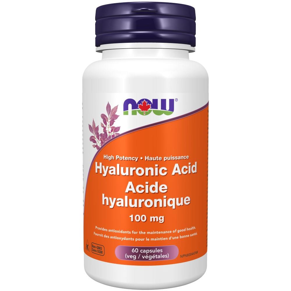 NOW HYALURONIC ACID 100MG - 100mg/ 60 vegetarian caps