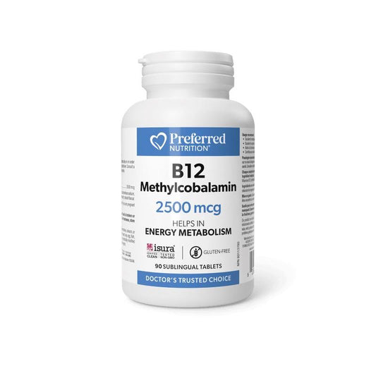 PREFERRED NUTRITION B12 METHYLCOBALAMIN - 2500mcg / 90 TABS