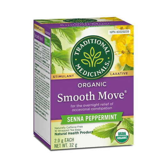 HERBAL TEA SMOOTH MOVE SENNA PEPPERMINT - 16 TEA BAGS