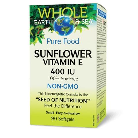 Whole Earth & Sea Sunflower Vitamin E, 400IU, 90 Softgels