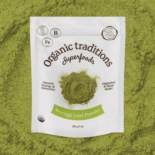 ORGANIC TRADITIONS MORINGA LEAF POWDER, 200G