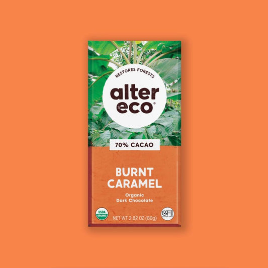 ALTER ECO CHOC BAR BURNT CARAMEL