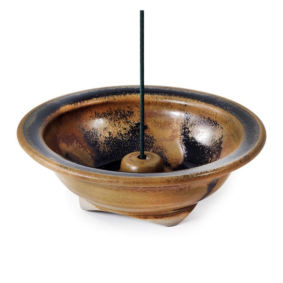 SHOYEIDO INCENSE HOLDER WHEEL MOCHA