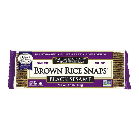 RICE CRACKERS - BLACK SESAME / 100g