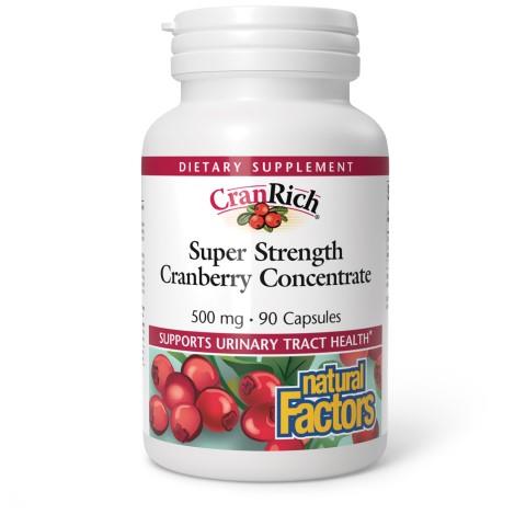 CranRich Super Strength Organic Cranberry Concentrate, 500mg, 90 Softgels