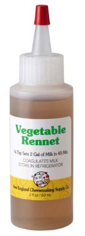 New England Organic Vegetable Rennet,  2 oz.Bottle