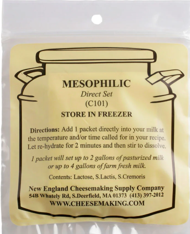 New England Cheesemaking Mesophilic Direct Set (C101), 1 Packet