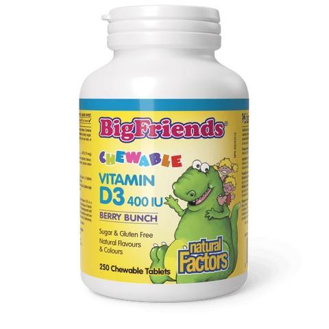 Big Friends 400IU Vitamin D3 - 250 Chewables (Berry)