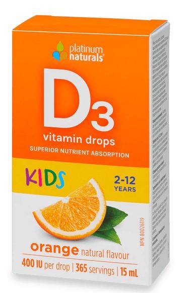 Delicious D3 for Kids 400IU - 15 mL (Orange)