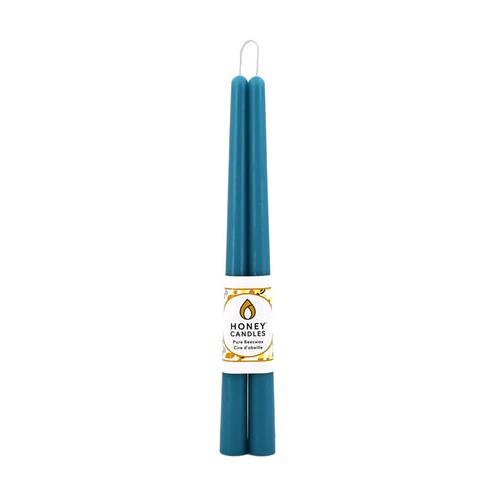 HC BEESWAX TAPER TEAL - 12" PAIR