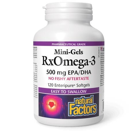 RXOMEGA-3 500mg EPA/DHA, 120 MINI GELS