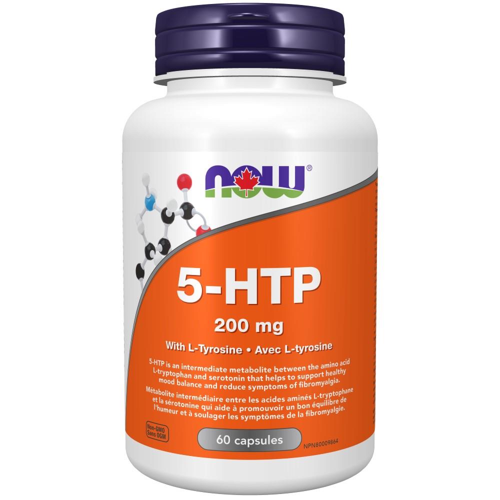 NOW 5-HTP w L-TYROSINE - 200mg / 60 CAPS