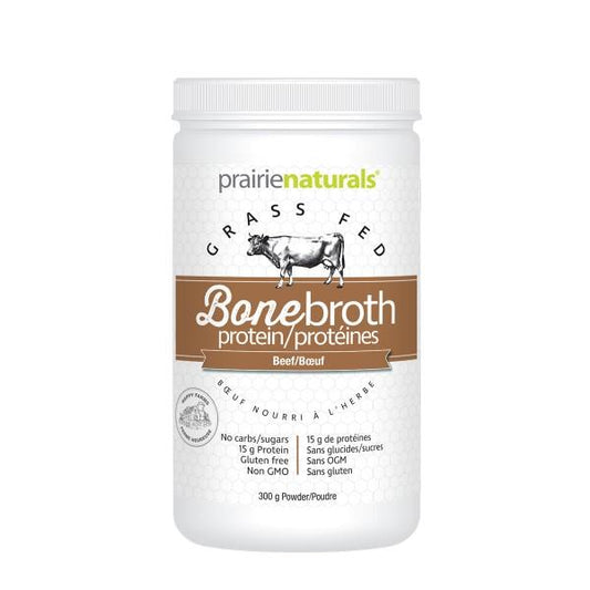 PRAIRIE NATURALS BEEF BONE BROTH ORG & GRASS 300G POWDER