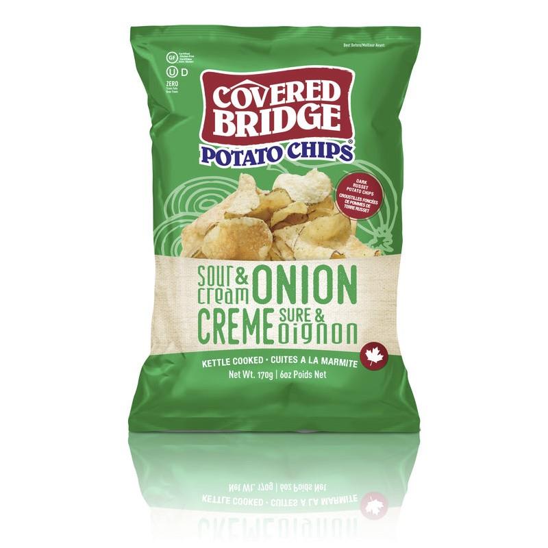 COVERED BRIDGE CHIPS SOUR CREAM & ONION - 170g