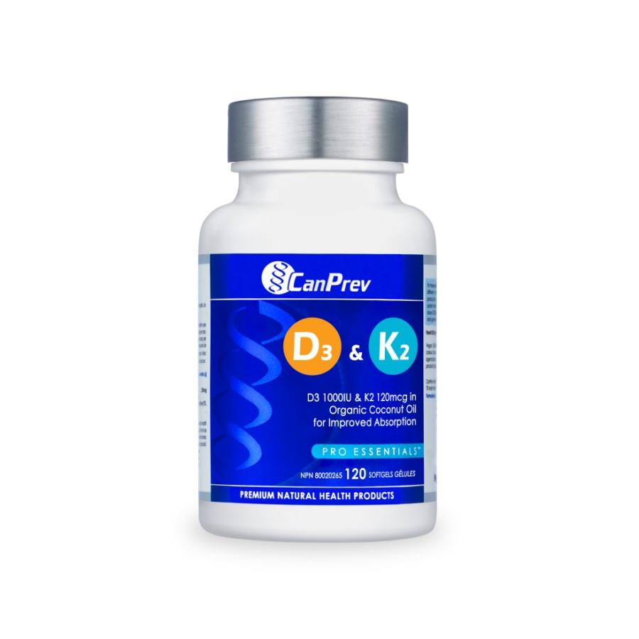 CANPREV D3 & K2 ORG COCONUT OIL 120 SGELS