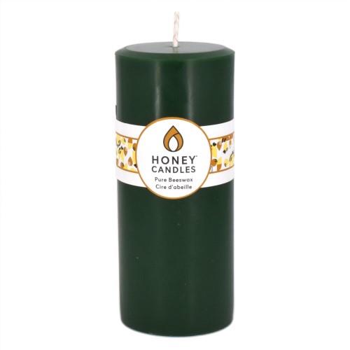 HC BEESWAX CANDLE GREEN 7"