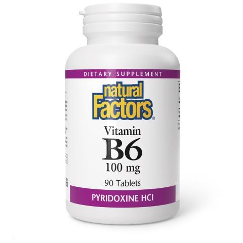 NATURAL FACTORS B6 PYRIDOXINE 100mg 90 TABS