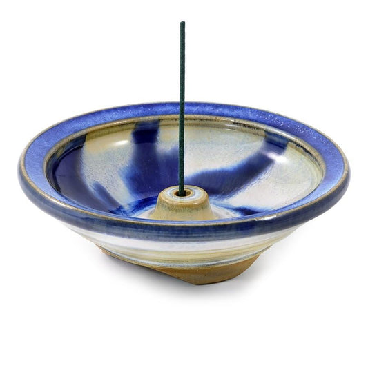 SHOYEIDO INCENSE HOLDER WHEEL BLUE RIM