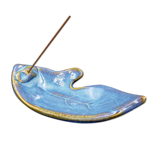 SHOYEIDO INCENSE HOLDER LEAF HAZEL