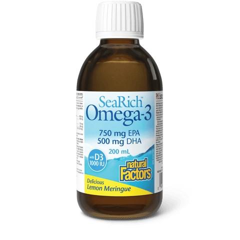 NF SEARICH OMEGA-3 w D3 750 EPA 500 DHA 200ml - LEMON