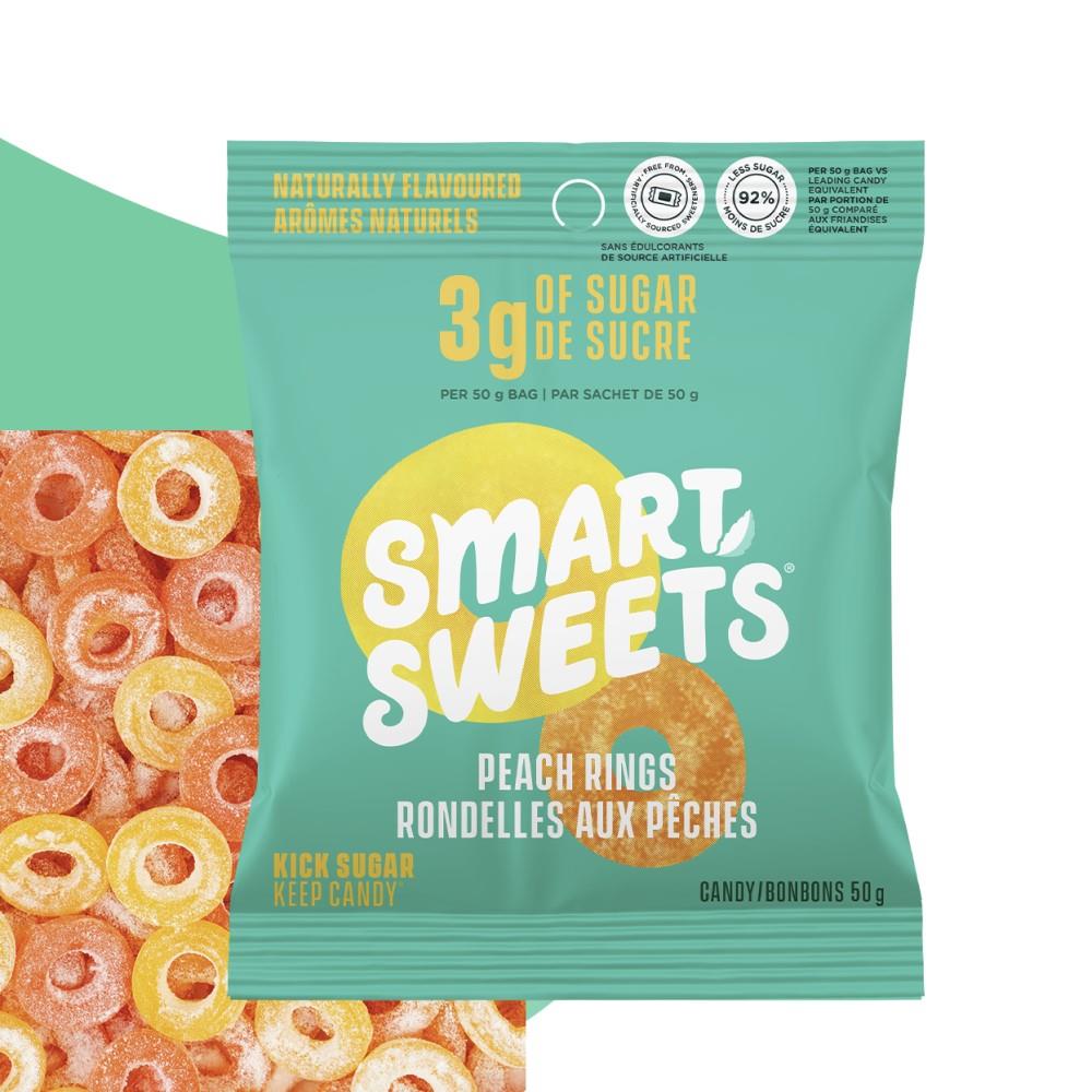SMARTSWEET PEACH RINGS TANGY