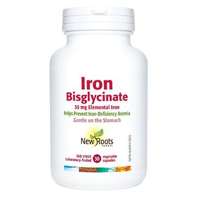 NEW ROOTS IRON BISGLYCINATE 35MG 30 VCAPS