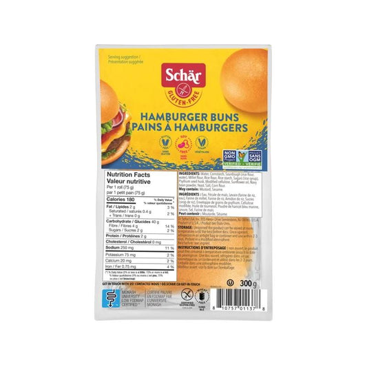 HAMBURGER BUNS - WHITE / 4x75g ROLLS