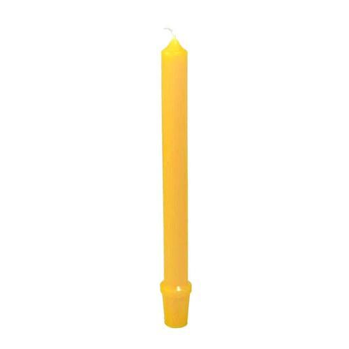 HC BEESWAX CANDLE w BASE 9"