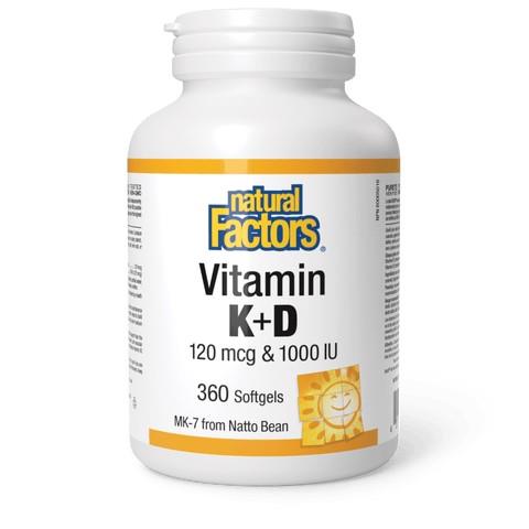 NF VITAMIN K+D 120mcg/1000IU 360 SGELS