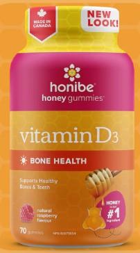HONIBE VITAMIN D3 70GUMMIES
