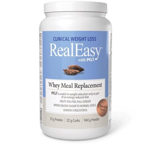 NATURAL FACTORS REAL EASY REPLACEMENT WHEY CHOC / 940G