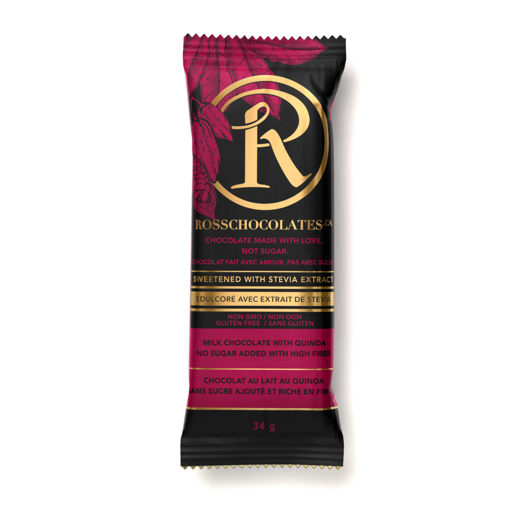 ROSS BAR MILK CHOC w QUINOA 34G