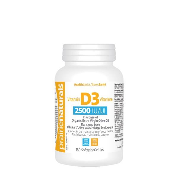 PRAIRIE NATURALS VITAMIN D3 2500 IU 180 SGELS