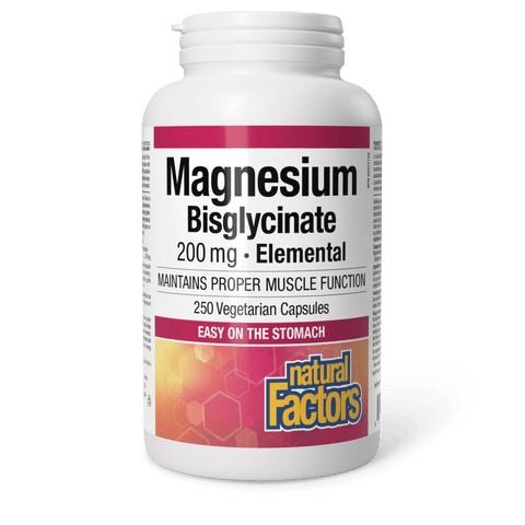 NATURAL FACTORS MAGNESIUM BISGLCINATE 200mg 250 VCAPS