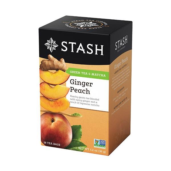 GREEN TEA GINGER PEACH - 18 TEA BAGS