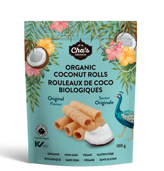 CHA'S ORGANIC COCONUT ROLLS 100G