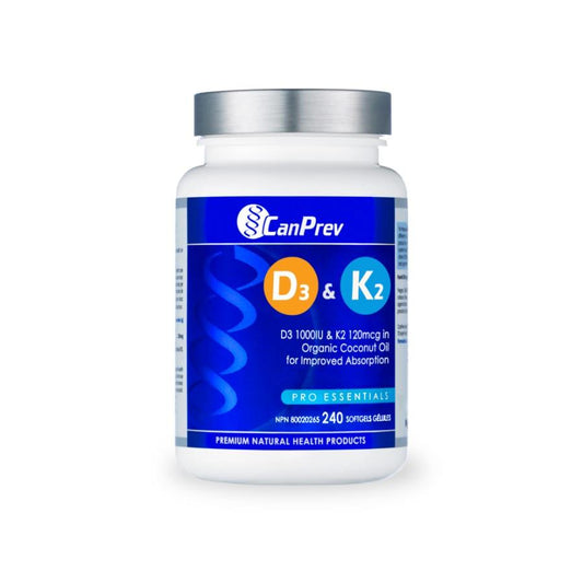 CANPREV D3 & K2 ORGANIC COCONUT OIL 240 SGELS