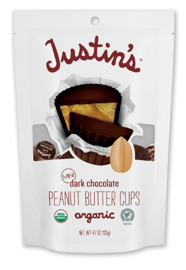 JUSTIN'S PEANUT BUTTER CUPS DARK 120G