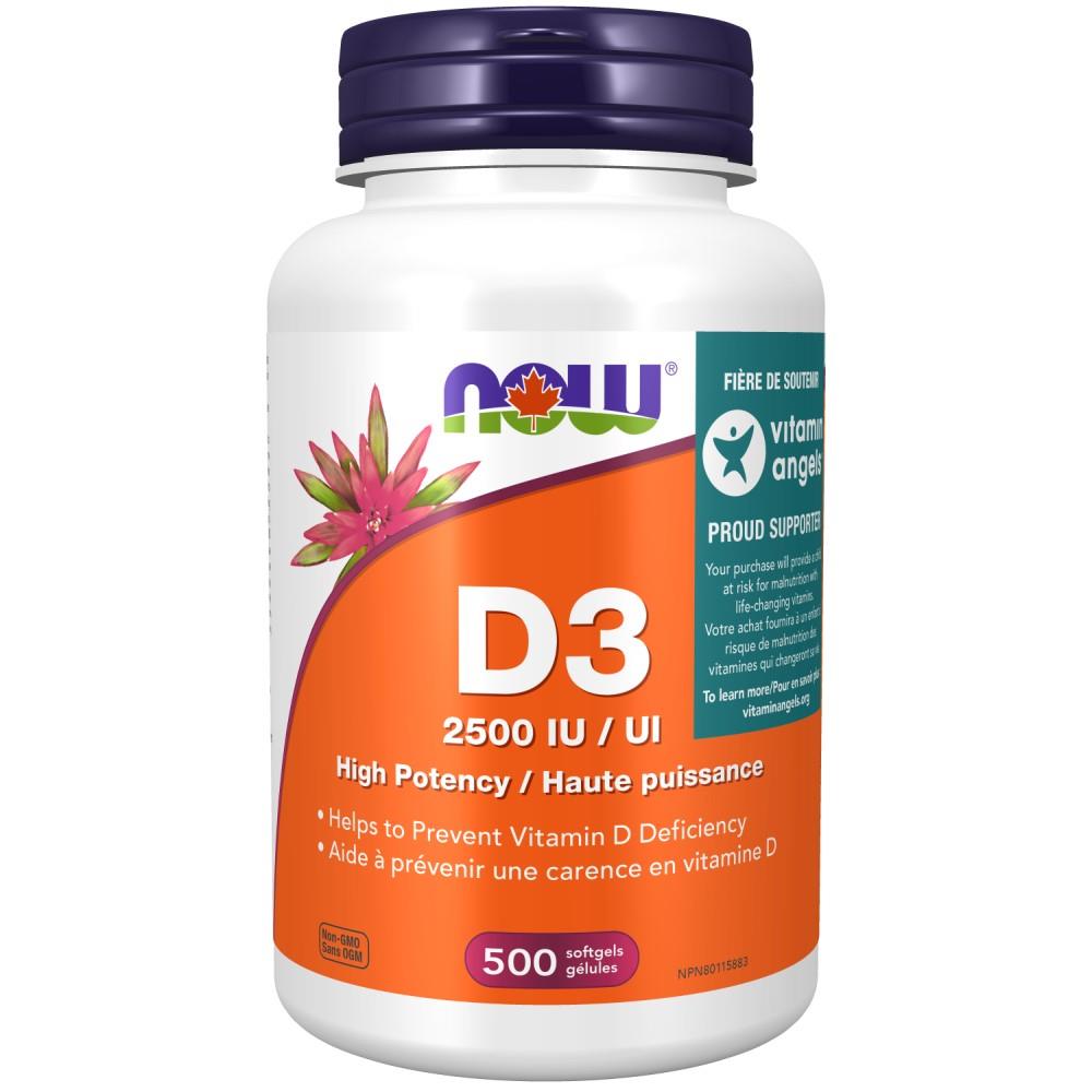 NOW D3 2500 IU - 500 SGELS