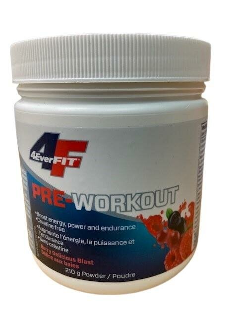 4 EVERFIT PRE-WORKOUT BERRY BL 210G POWDER