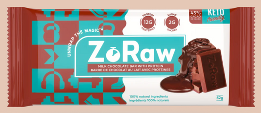 ZORAW MILK CHOC BAR PROTEIN 45 %