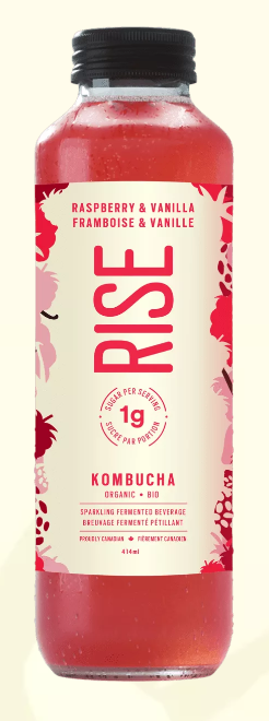 RISE KOMBUCHA RASPBERRY & VANI 414ML