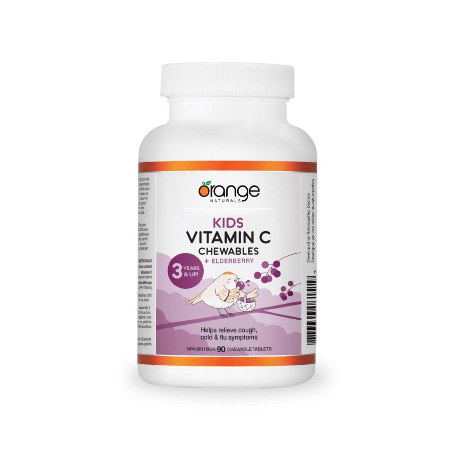 ORANGE N VITAMIN C & ELDERBERR 90 CHEWABLES