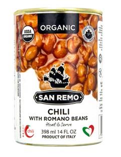 SANREM CHILI w ROMANO BEANS 398ML