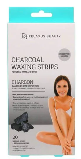 RELAXUS WAX STRIPS CHARCOAL 20 STRIPS