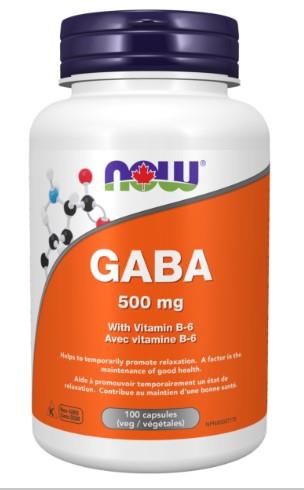 NOW GABA WITH B-6 500 MG / 200 VCAPS