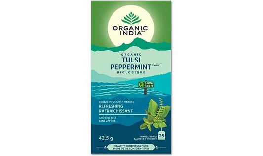 ORG INDIA TULSI PEPPERMINT 25 INFUSION BAGS