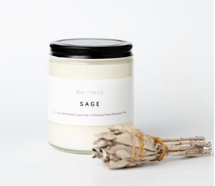 WAX+FIRE SOY CANDLE SAGE 228 G