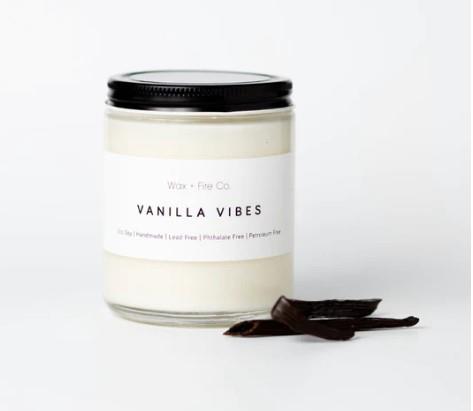 WAX+FIRE SOY CANDLE VANILLA 228 G